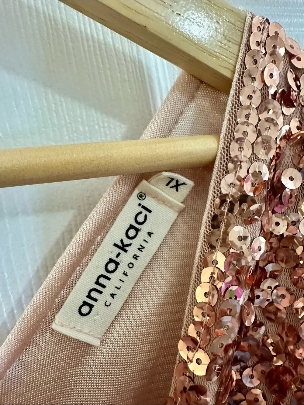 Cocktail Party Sequin V-Neck Short Sleeve Rose Gold Dress Anna-Kaci - Picture 3 of 3